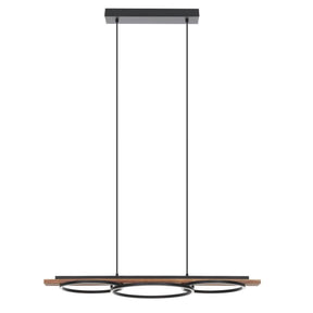 BOYAL H/L 40.5W LED 3000K BLK/RUSTIC WOOD