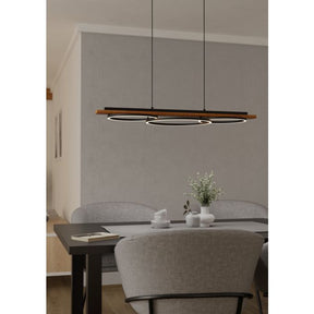 BOYAL H/L 40.5W LED 3000K BLK/RUSTIC WOOD