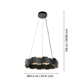 ALTAGRACIA H/L 70W LED BLK/GLD