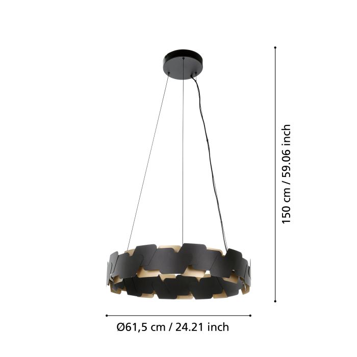 ALTAGRACIA H/L 70W LED BLK/GLD
