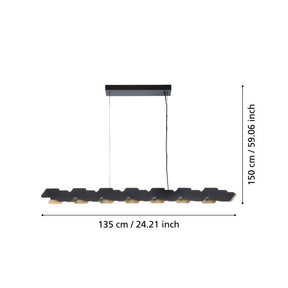ALTAGRACIA H/L 44W LED BLK/GLD
