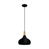 SABINAR H/L 1X60W E27 BLK MED 2M