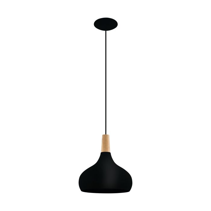 SABINAR H/L 1X60W E27 BLK MED 2M