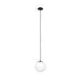 RONDO H/L 1X60W E27 BLK/OPAL 200MM 2M