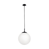 RONDO H/L 1X60W E27 BLK/OPAL 250MM 2M