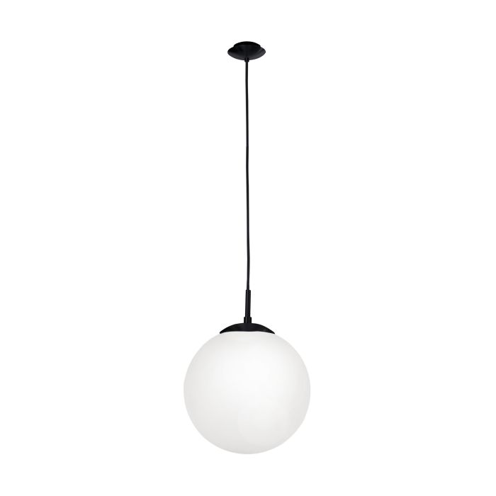 RONDO H/L 1X60W E27 BLK/OPAL 250MM 2M