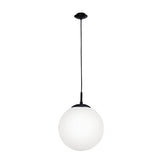 RONDO H/L 1X60W E27 BLK/OPAL 300MM 2M