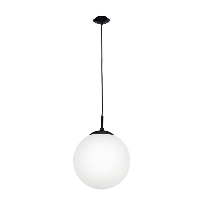 RONDO H/L 1X60W E27 BLK/OPAL 300MM 2M
