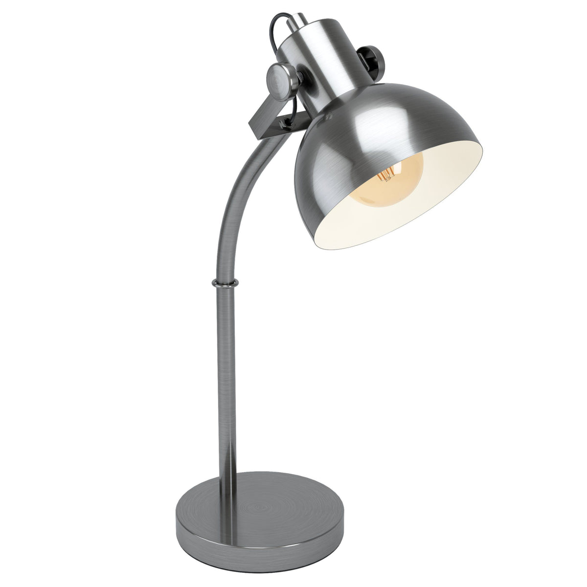Lubenham 1 T/l 1x28w E27 Ant Nkl - Table Lamp - Lux Lighting