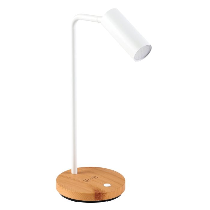 Connor T/l 4.5w Led Wht W/wireless Chrg - Table Lamp - Lux Lighting