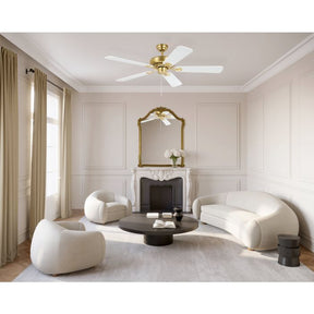 WAIKIKI 52 AC FAN BRS MATT/WHT