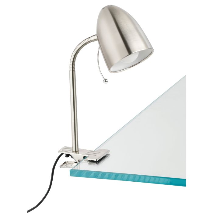 Lara Clamp 1x10w E27 Sn - Table Lamp - Lux Lighting