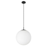 RONDO H/L 1X60W E27 BLK/OPAL 400MM 2M
