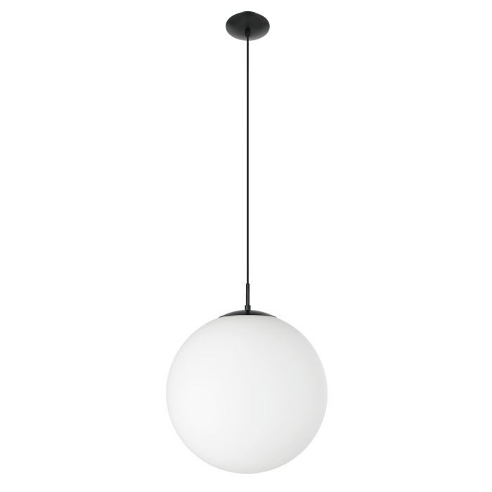 RONDO H/L 1X60W E27 BLK/OPAL 400MM 2M