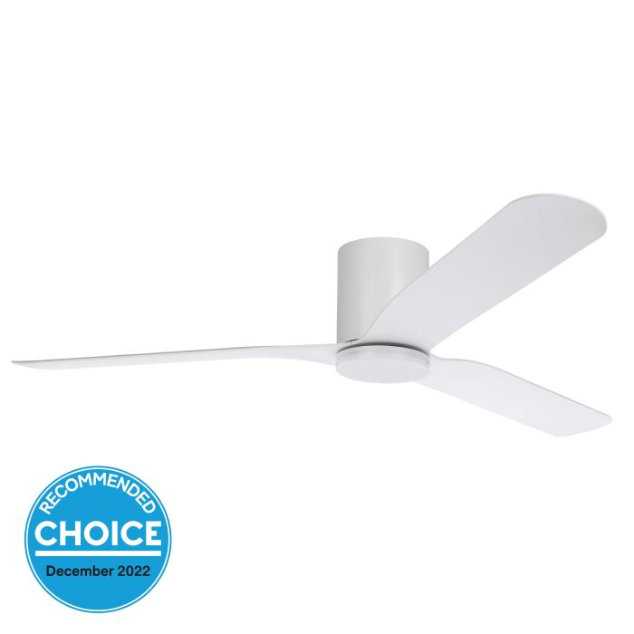 ILUKA 60 DC FAN 18W LED TRI-COL WHT HUGGER