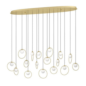 PORTOCOLOM H/L 17X3W LED 3000K BRS OBLONG