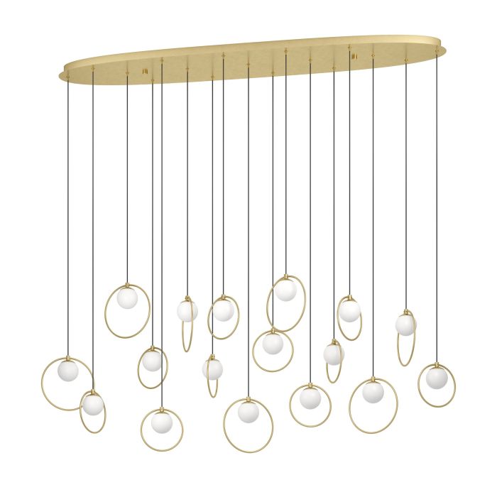 PORTOCOLOM H/L 17X3W LED 3000K BRS OBLONG