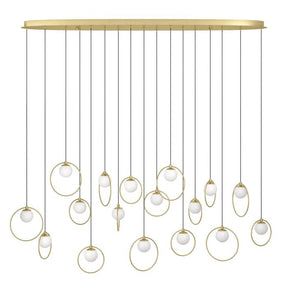 PORTOCOLOM H/L 17X3W LED 3000K BRS OBLONG