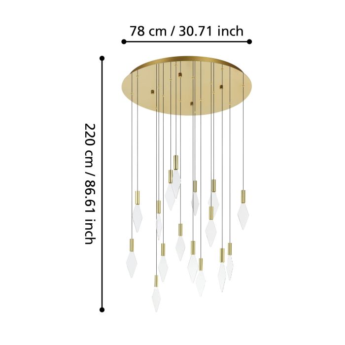 MIRADOR H/L 16X3W LED 3000K BRS ROUND