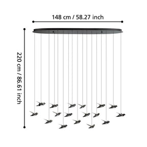 PARATEBUENO H/L 17X3W LED 3000K NKL NERO OBLON