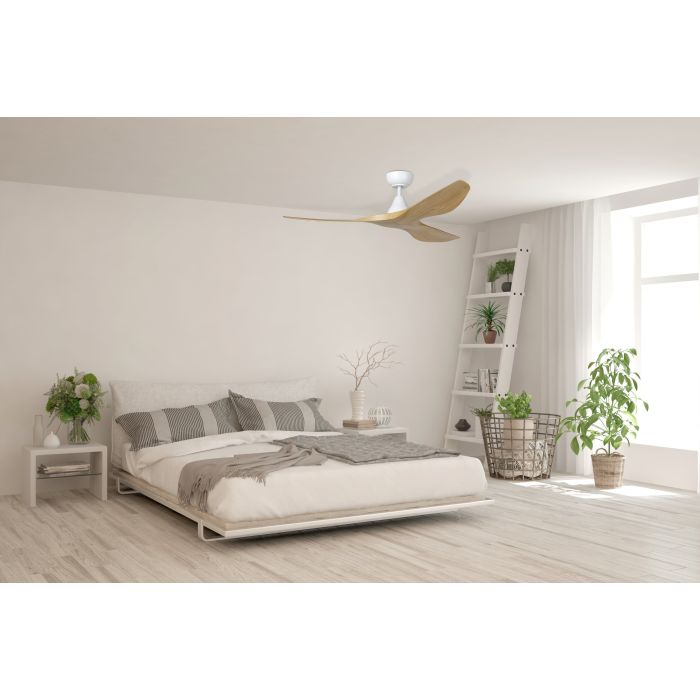 SURF 48 DC FAN OAK/WHT