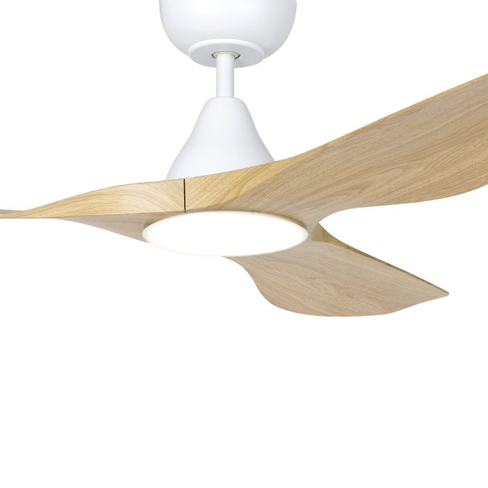 SURF 48 DC FAN LED TRI-COL OAK/WHT