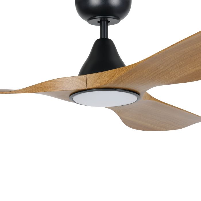 SURF 48 DC FAN LED TRI-COL BURM TEAK/BLK