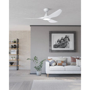 SURF 52 DC FAN LED TRI-COL WHT