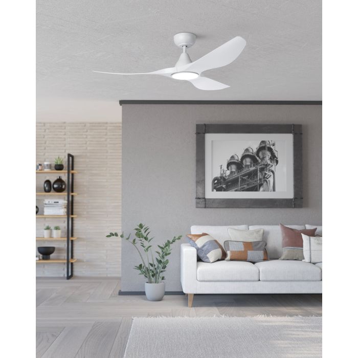 SURF 52 DC FAN LED TRI-COL WHT