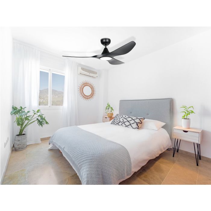 SURF 52 DC FAN LED TRI-COL BLK