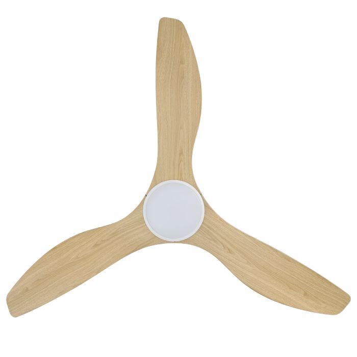 SURF 52 DC FAN LED TRI-COL OAK/WHT
