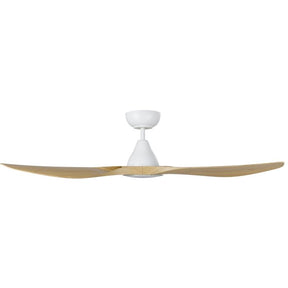 SURF 52 DC FAN LED TRI-COL OAK/WHT