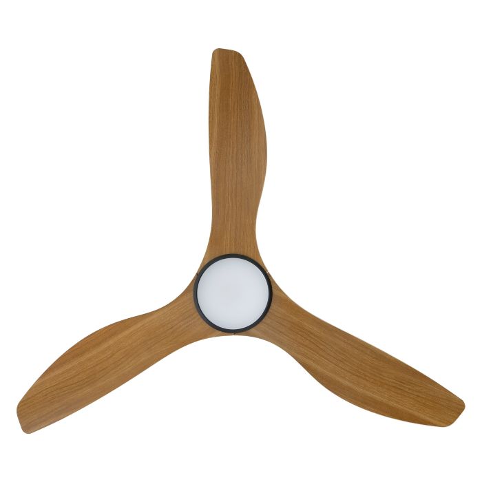 SURF 52 DC FAN LED TRI-COL BURM TEAK/BLK