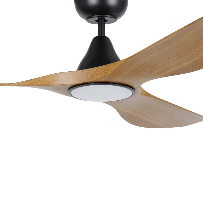 SURF 52 DC FAN LED TRI-COL BURM TEAK/BLK