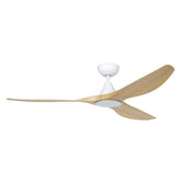 SURF 60 DC FAN LED TRI-COL OAK/WHT