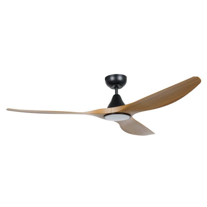 SURF 60 DC FAN LED TRI-COL BURM TEAK/BLK