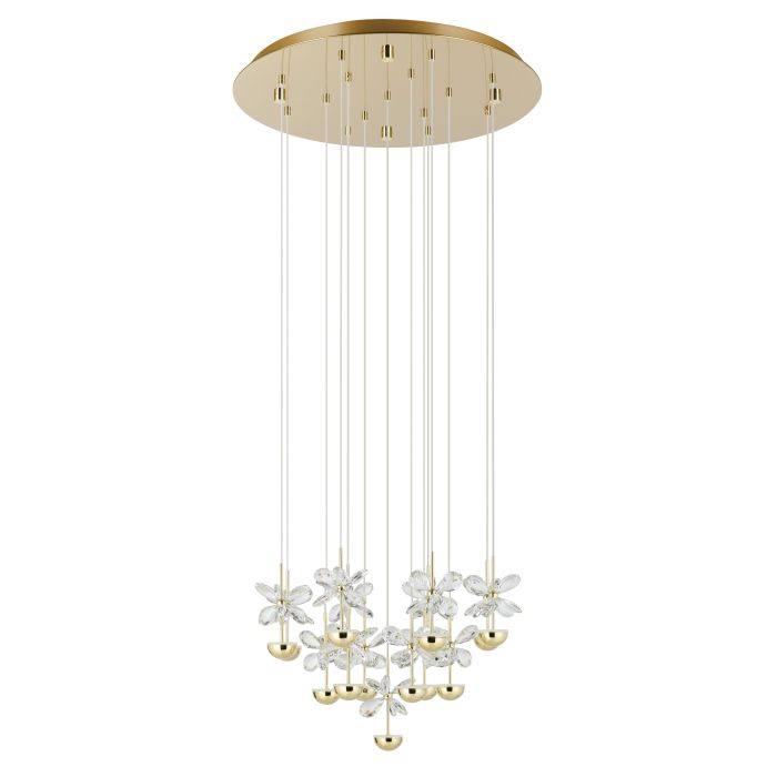 PIANOPOLI 3 H/L 15X1.8W LED 3000K BRS