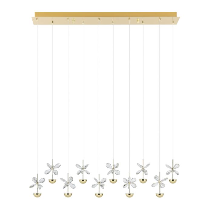 PIANOPOLI 3 H/L 10X2.3W LED 3000K BRS BAR
