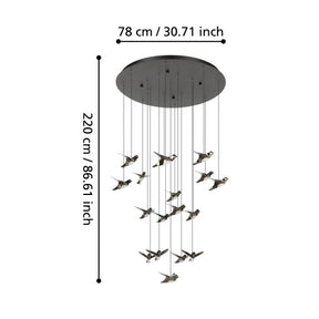 PARATEBUENO H/L 17X3W LED 3000K NKL NERO ROUND