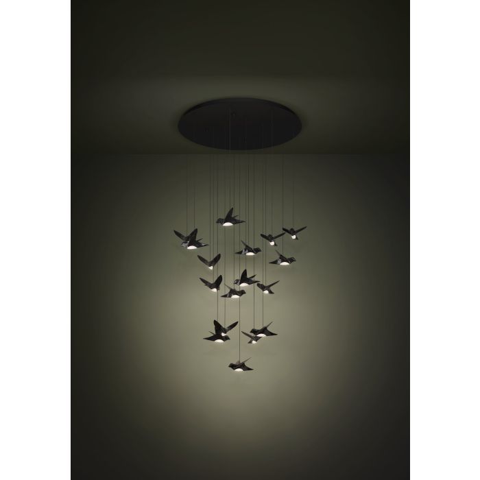 PARATEBUENO H/L 17X3W LED 3000K NKL NERO ROUND