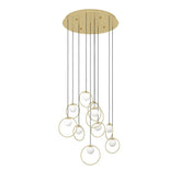 PORTOCOLOM H/L 10X3W LED 3000K BRS ROUND