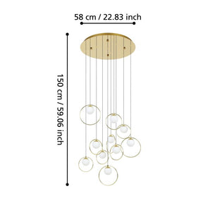 PORTOCOLOM H/L 10X3W LED 3000K BRS ROUND