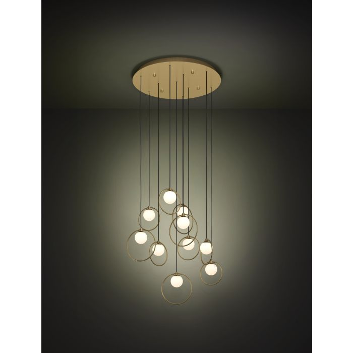 PORTOCOLOM H/L 10X3W LED 3000K BRS ROUND