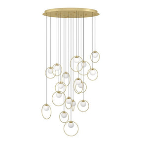 PORTOCOLOM H/L 17X3W LED 3000K BRS ROUND