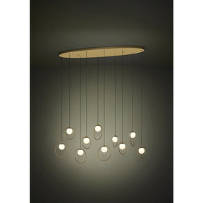PORTOCOLOM H/L 10X3W LED 3000K BRS OBLONG