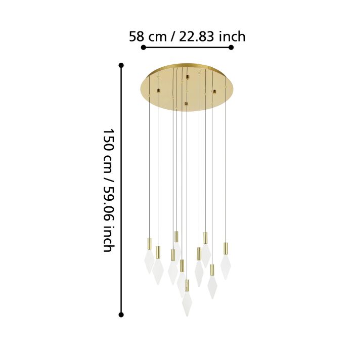 MIRADOR H/L 10X3W LED 3000K BRS ROUND