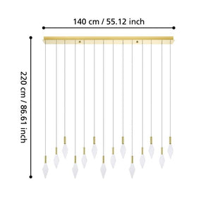 MIRADOR H/L 14X3W LED 3000K BRS RECTANGULAR
