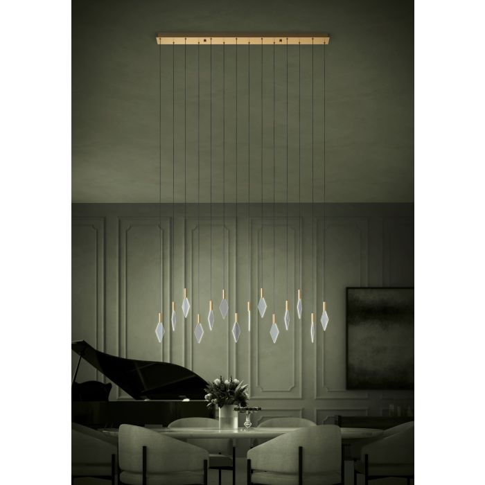 MIRADOR H/L 14X3W LED 3000K BRS RECTANGULAR