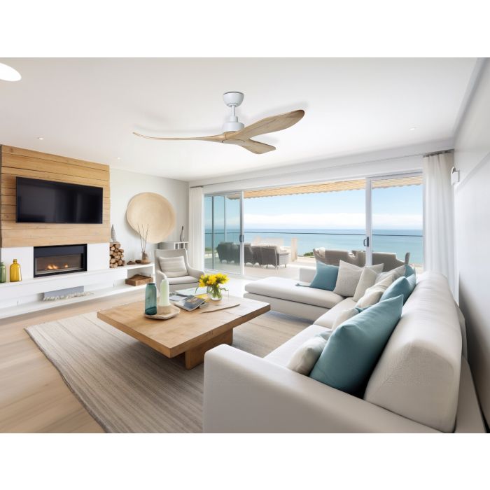 CURRUMBIN 60 DC FAN NATURAL/WHT