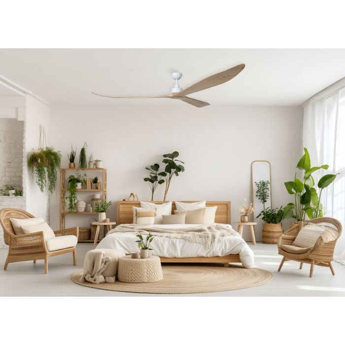 CURRUMBIN 100 DC FAN NATURAL/WHT
